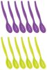 Eierloeffel 6er Set Kunststoff unterschiedliche Farben Grün und Lila Bild 3