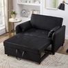 Sofabett 122x83x82 cm Antique Black, ausziehbar mit 3-fach verstellbarer Rückenlehne & wasserabweisendem PU Bild 2