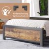 Merax Metallbett Jugendbetten Doppelbett 140 x 200 cm mit Stauraum-Kopfteil, Metall Bettgestell, Retro Bild 5