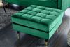 Moderner Hocker COMFORT 80cm grün Samt Taschenfederkern Elegant Bild 2
