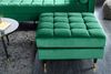 Moderner Hocker COMFORT 80cm grün Samt Taschenfederkern Elegant Bild 3