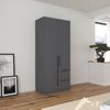 rauch Kleiderschrank Drehtürenschrank Schrank Garderobe Wäscheschrank Schlafzimmer AVOLA (3 verschiedene Ausstattungen BASIC/CLASSIC/PREMIUM (inkl. SOFT-CLOSE) mit hochwertigen Stangengriffen aus Metall in Schwarz MADE IN GERMANY Bild 2