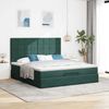 vidaXL Ottoman-Bett mit Matratzen Dunkelgrün 180x200 cm Samt 3313490 Bild 3