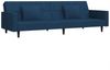 vidaXL Schlafsofa 2-Sitzer mit 2 Kissen Blau Samt 375815 Bild 2