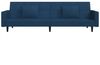 vidaXL Schlafsofa 2-Sitzer mit 2 Kissen Blau Samt 375815 Bild 4