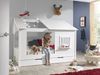 Baumhaus Bett Katerina 214x105x159 Spielbett MDF+Massivholz Weiß Bild 3