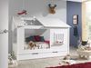 Baumhaus Bett Katerina 214x105x159 Spielbett MDF+Massivholz Weiß Bild 2