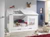 Baumhaus Bett Katerina 214x105x159 Spielbett MDF+Massivholz Weiß Bild 5