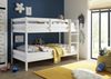 Etagenbett >Moritz< in Kiefer Weiß aus Massivholz - 207x140x97cm (BxHxT) Bild 2