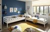 Etagenbett >Moritz< in Kiefer Weiß aus Massivholz - 207x140x97cm (BxHxT) Bild 5