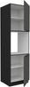 Küchen Hochschrank 60 cm Küche ARIA Graphite ultra matt + Schwarz matt, hochwertige Fronten mit Anti Fingerprint Beschichtung, Soft-Close Küchenzeile Küchenblock Bild 3
