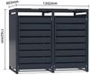 GARLIVO Mülltonnenbox Thymian Mülltonnenbox 2er 240L - wetterfest und langlebig, Verschließbare Mülltonnenverkleidung -modernes Design als Sichtschutz Bild 4