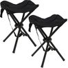 Koopman Campinghocker Klapphocker Anglerhocker Niedrig 40 cm Schwarz 2 er Set (2 St), Klapphocker, 2er Set, Angeln Garten, Tragetasche Bild 4