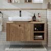 Roomart LOTUS-I-95 Badmöbel Set– 2-teiliges Badezimmermöbel Set - Waschbecken mit Unterschrank - H 45 x B 45 x T 95 cm • Eiche Bild 3