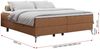 Boxspringbett - Doppelbett mit Multipocket-Matratze - LESS -160x200 - Orange Stoff - H4 Bild 5