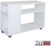 HTI-Living Beistelltisch Beistelltisch auf Rollen Thekla Weiß (Stück, 1-St, 1 Beistelltisch), Rollregal mit 2 Fächern Bild 3