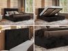 CORIVO CLASSIC Polsterbett mit Bettkasten & Stauraum, Doppelbett, inkl. Lattenrost, Metall-Hebeautomat mit Gasdruckfedern, mit Multipocket Matratze - Schwarz Plüsch - ELORI LUX Bild 2