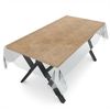 ANRO Tischdecke KLARA abwaschbar Tischfolie transparent Gartentischdecke 0,5mm (Einzelstück 1-tlg), wasserabweisend Durchsichtig Transparent 100x140cm Bild 2