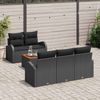 vidaXL Gartensofa-set mit Speicher 6 pcs Schwarz Poly-Rattan 3356189 Bild 3