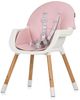 Chipolino Kinderhochstuhl Rio 2 in 1, Kinderstuhl rutschfeste Beine 5-Punkt-Gurt rosa Bild 4