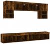 vidaXL 6-tlg. Wohnwand mit LED-Beleuchtung Räuchereiche Holzwerkstoff 3216708 Bild 3