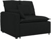 vidaXL Modulares Sofa Endmodul mit Armlehne Kissen Schwarz 100 cm 4104389 Bild 2