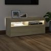 vidaXL TV-Schrank mit LED-Leuchten Sonoma-Eiche 90 x 35 x 40 cm, Mit Beleuchtung [804385] Bild 3