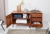 Wohnling Sideboard FB51420 Sheesham Massivholz 140 x 75 x 40 cm Landhaus Kommode | Design Anrichte mit 3 Schubladen & 2 Türen | Hohe Schubladenkommode Holz | Kommodenschrank Massiv Wohnzimmer Bild 4