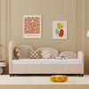 Pinkes Samt-Tagesbett mit Blumenform & Schublade, Twin Size 90x200 cm Bild 5