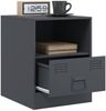 vidaXL Nachttisch Anthrazit 34,5x39x44 cm Stahl 841755 Bild 5