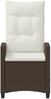 vidaXL Verstellbarer Gartenstuhl Braun und Creme 56 x 60 x 112 cm 42026841 Bild 5