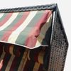 BRAST Strandkorb Deluxe 2-Sitzer XXL für 2 Personen 120cm breit mehrere Designs incl. Abdeckhaube Farbe Karo Rot/Grün/Beige Bild 5