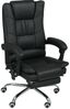 Bürostuhl 64 x 70 x 110-118 cm aus Polyester mit Massagefunktion und Fußstütze, Schwarz, 1 Stück Bild 4