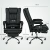 Bürostuhl 64 x 70 x 110-118 cm aus Polyester mit Massagefunktion und Fußstütze, Schwarz, 1 Stück Bild 2