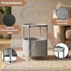 Coemo Beistelltisch NINA mit Canvas Korb und 2 Ebenen in Grau Tischplatte als Tablett nutzbar Bild 3