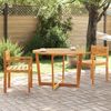 Gartentisch, Esstisch, Küchentisch Rund Ø110x75 cm Massivholz Akazie Bild 3