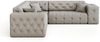 Ecksofa Designersofa CHANTAL in Stoff Opera Velvet Beige Seite Universal Bild 2