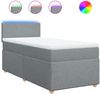 vidaXL Boxspringbett mit Matratze Hellgrau 90x200 cm Stoff 3288856 Bild 2