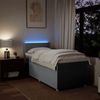 vidaXL Boxspringbett mit Matratze Hellgrau 90x200 cm Stoff 3288856 Bild 5