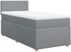 vidaXL Boxspringbett mit Matratze Hellgrau 90x200 cm Stoff 3288856 Bild 3