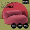Lumaland 'Interior Line' Sitzsack-Sofa, Leinen Look and Feel, Indoor - Rot, 90 x 50 cm, 320l Bild 2