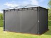 Gartenpavillon 3x4 m wasserdicht ALU DELUXE Polycarbonat Dach 8mm Pavillon 4 Seitenteile Partyzelt grau 9x9 cm Profil Bild 3