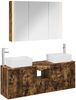vidaXL Badezimmerschrank-Set 4 pcs Geräucherte Eiche Holzwerkstoff 3406427 Bild 2