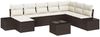 vidaXL Garten-Sofa-Set mit Kissen 8 pcs Braun und Creme Poly-Rattan 3355857 Bild 2