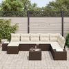 vidaXL Garten-Sofa-Set mit Kissen 8 pcs Braun und Creme Poly-Rattan 3355857 Bild 3