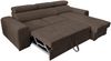 Wohnero24 - Höchste Qualität - Modernes Ecksofa PAVONE 1 - 260 x 183 cm – Chenille Stoff – Schlaffunktion 198 x 125 cm & Bettkasten - Dunkelbraun Bild 5