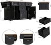 Sideboard B 147 x T 44 x H 93 cm, klappbar zu Tisch B 147 x T 70 x H 93 cm, schwarz, MDF/Metall Bild 5