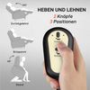 HOMCOM Relaxsessel Fernsehsessel mit Aufstehhilfe (Massagesessel mit Liegefunktion, Wärme- und Massagefunktion, 1-St, TV Sessel mit Taschenfederkernsystem), Fernbedienung, Seitentasche, Hellgrau Bild 4