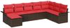 vidaXL Gartensofa-set mit Kissen mit Speicher 8 pcs Beige Poly Rattan 3354153 Bild 2