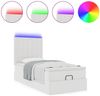 vidaXL Ottoman-Bett mit Matratze & LEDs Weiß 90x190 cm Kunstleder 3313826 Bild 5